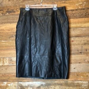 Gorgeous Halogen Black Leather Skirt